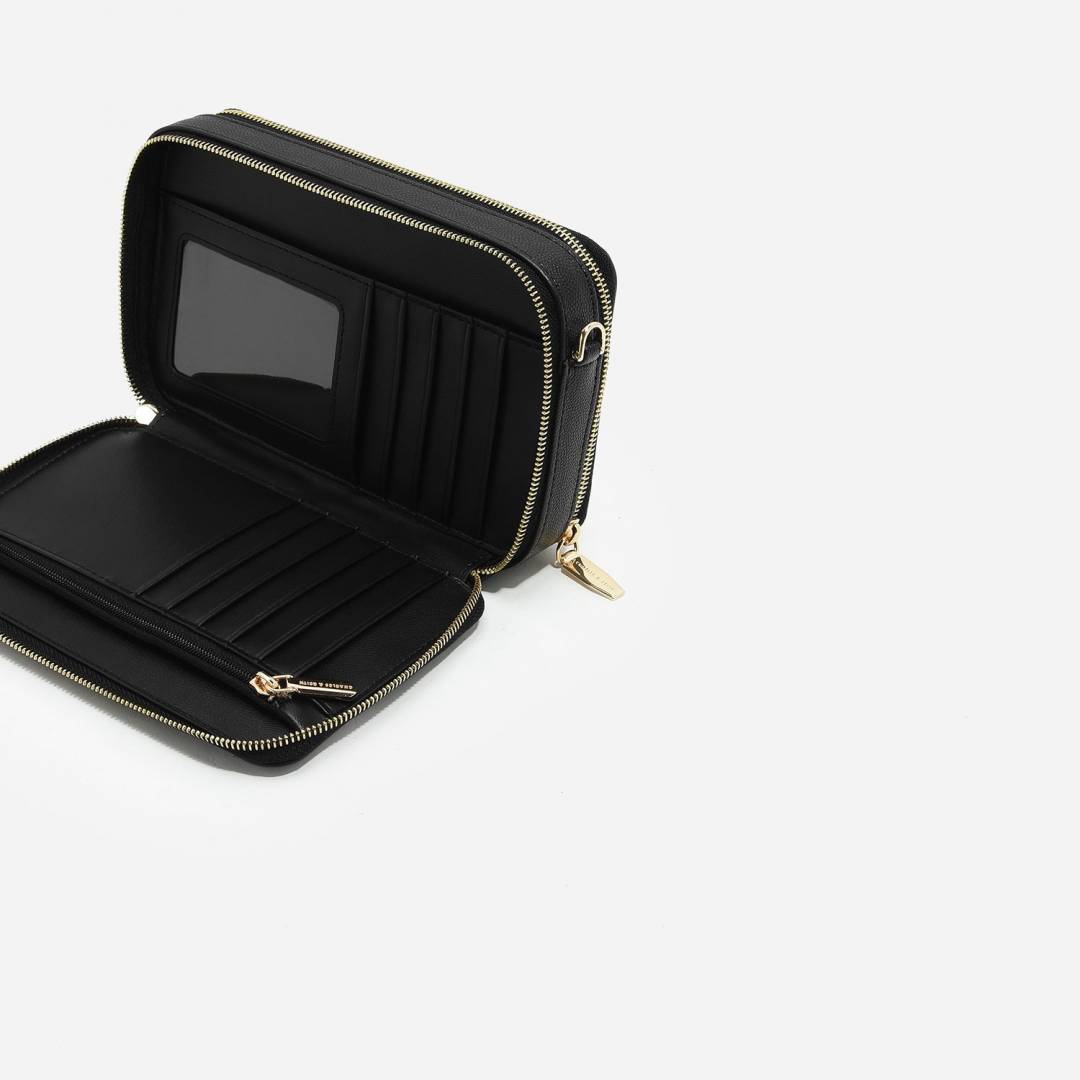 quilted long wallet charles and keith