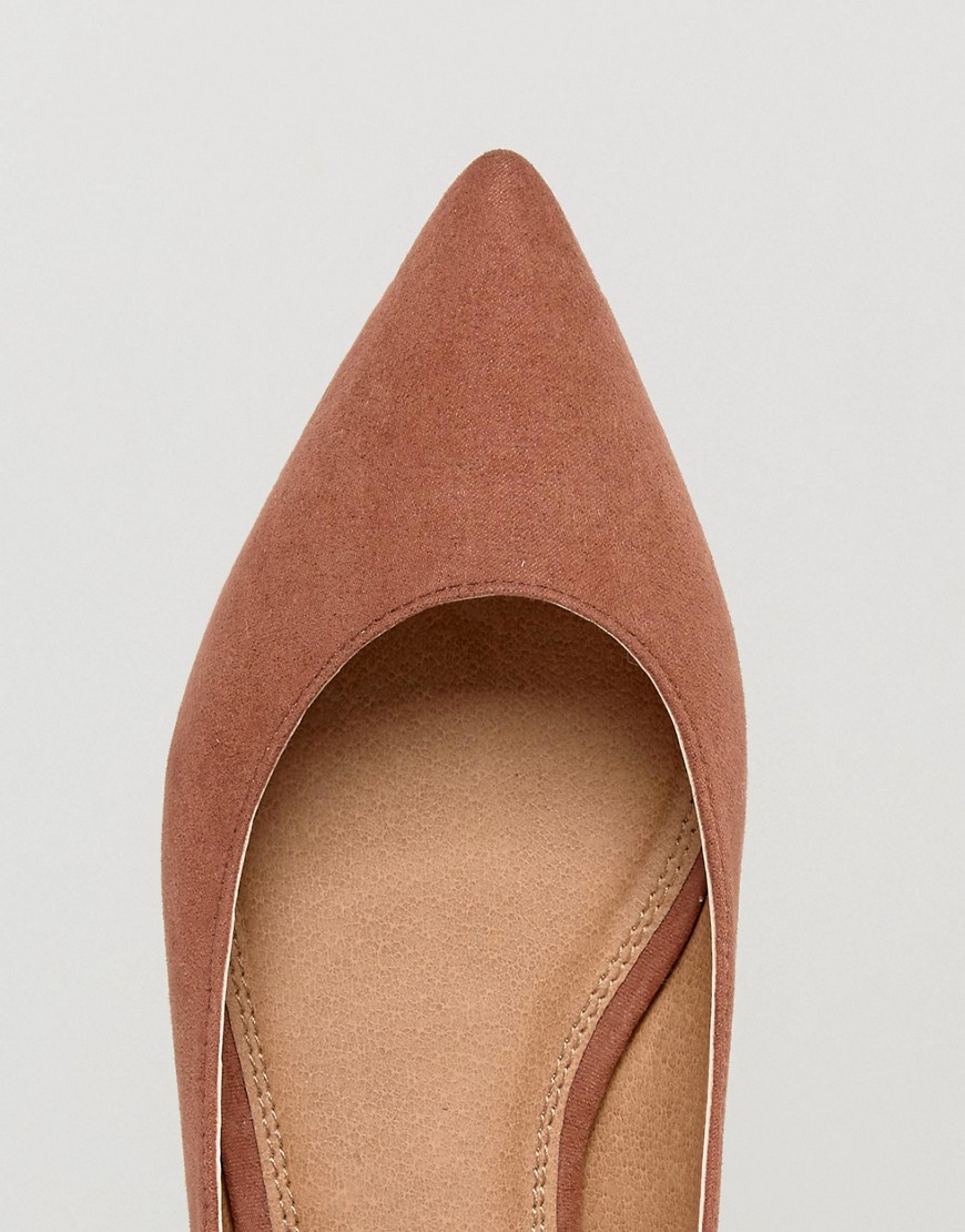 asos latch pointed ballet flats