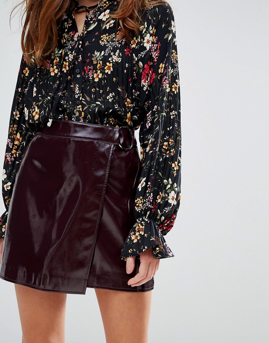 Bershka Wrap Vinyl Skirt ShopperBoard