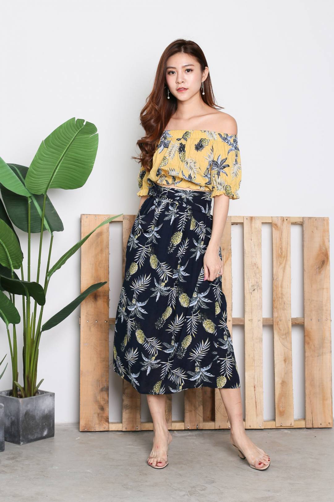 Pineapple maxi skirt hot sale