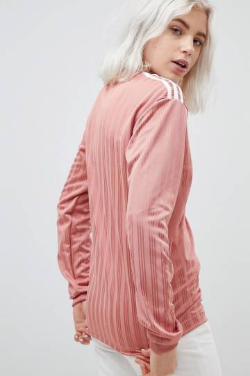 adidas long sleeve top pink