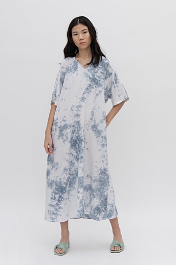 Luca Dress - Acid Blue Tie Dye (PRE-ORDER, READY 20 NOVEMBER 2020)