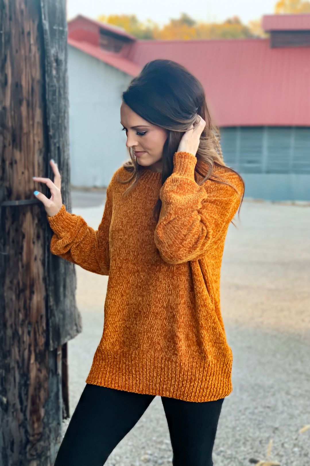 Chenille on sale mustard sweater