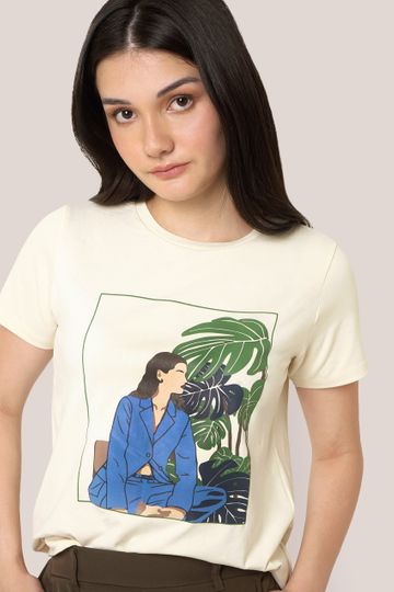 Ladies Suit Graphic Tee