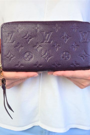 Louis Vuitton Monogram Empreinte Leather Aube/Violet Secret Wallet (727)