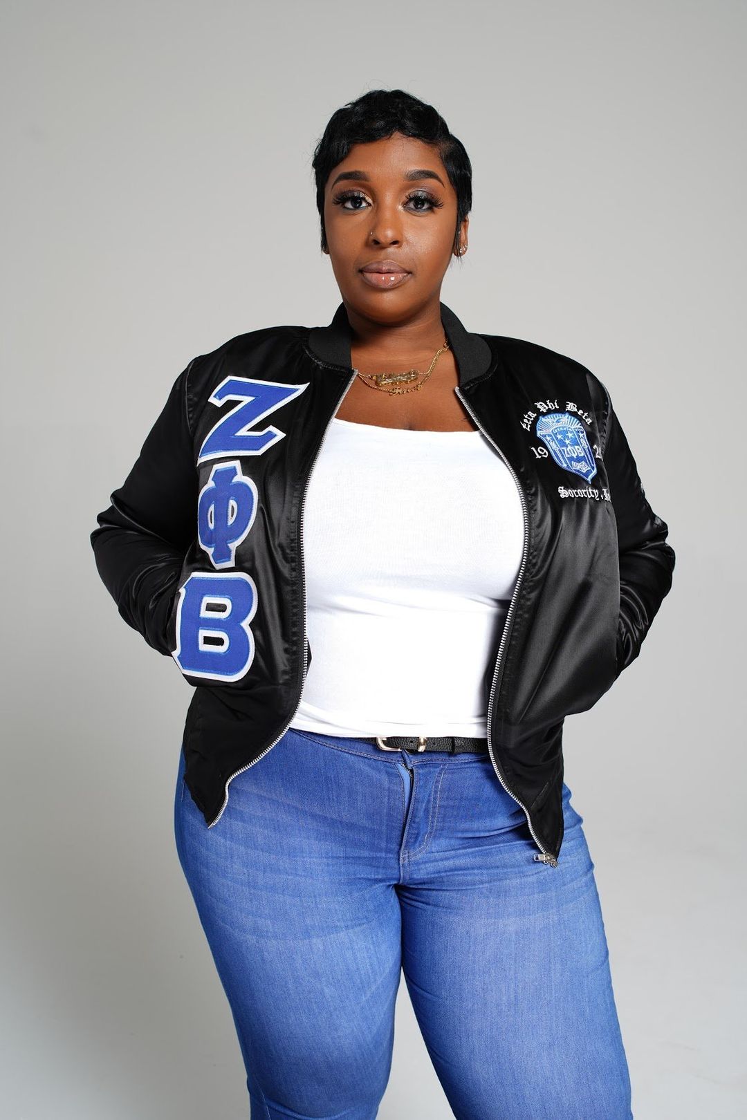 CUSTOM Zeta Phi Beta Satin Bomber Jacket ShopperBoard