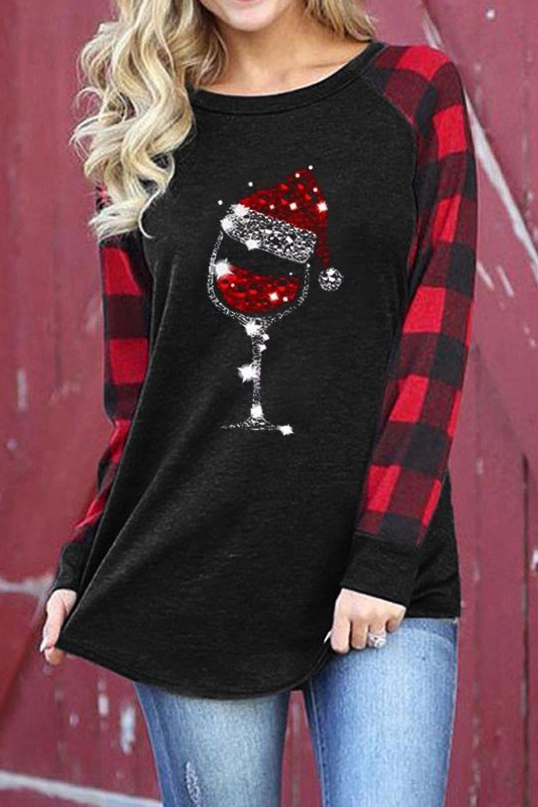 meidexian888 Womens Christmas Hat Printed Long Sleeve Blouse O-Neck Graphic Long Sleeve Tops meidexian888 Womens Christmas Hat Printed Long Sleeve Blouse O-Neck Graphic Long Sleeve Tops