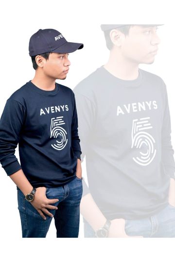 AVENYS 5 Long Sleeve T-Shirt (Navy Blue)