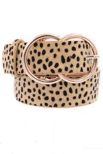 Cheetah-Gold Double Ring Belt(B162)