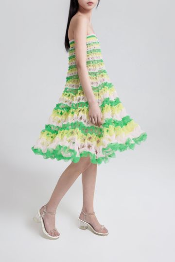 Air-Ribbon Strapless Dress