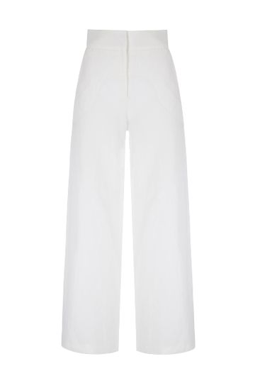 Penny Trousers White Linen Sustainable