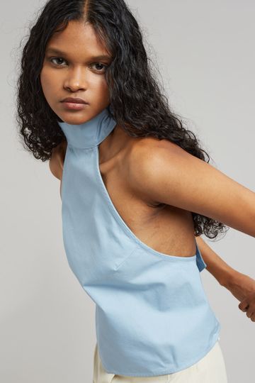 Saks Potts Marbella Top - Dusty Blue