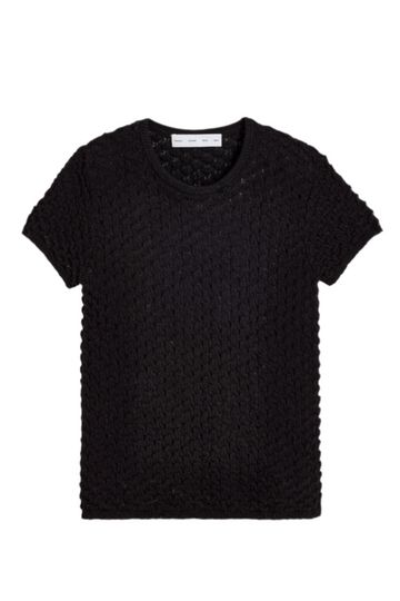 Quincy Top in Crochet - Black