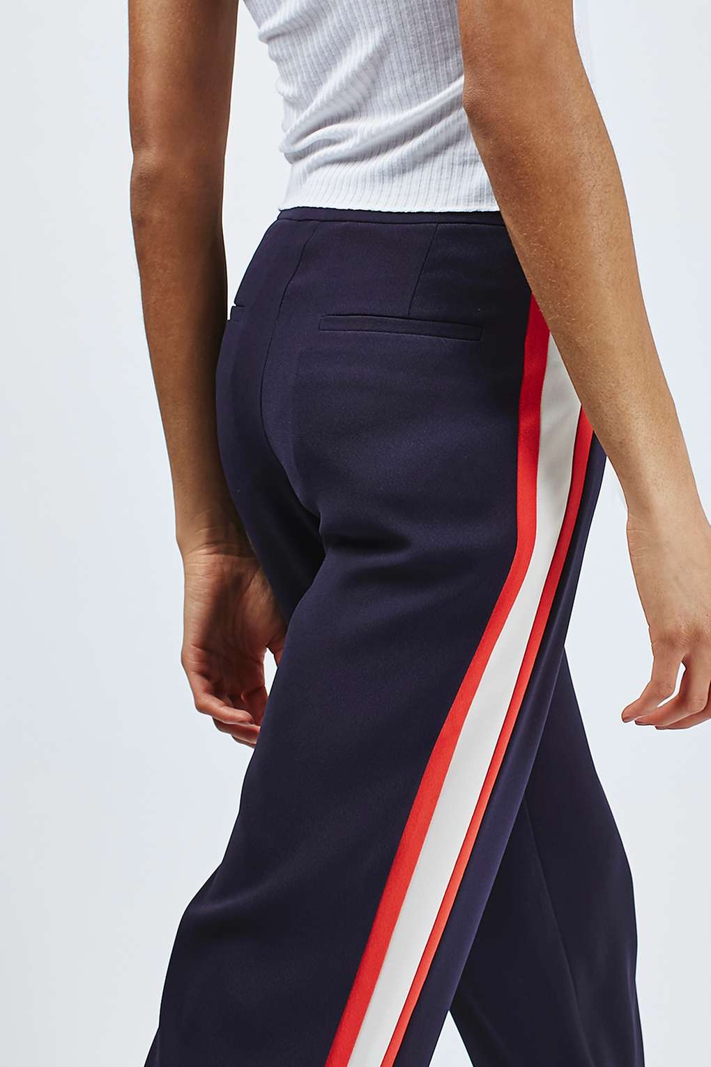 Side Stripe Wide Leg Trousers ShopperBoard