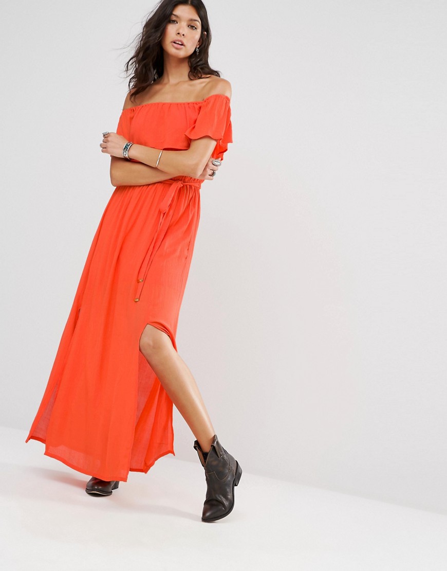 River Island Cheesecloth Bardot Maxi Dress ShopperBoard