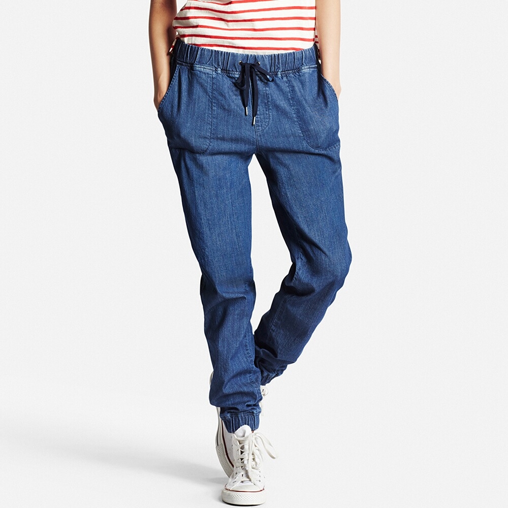  WOMEN  Denim Jogger  Pants  ShopperBoard